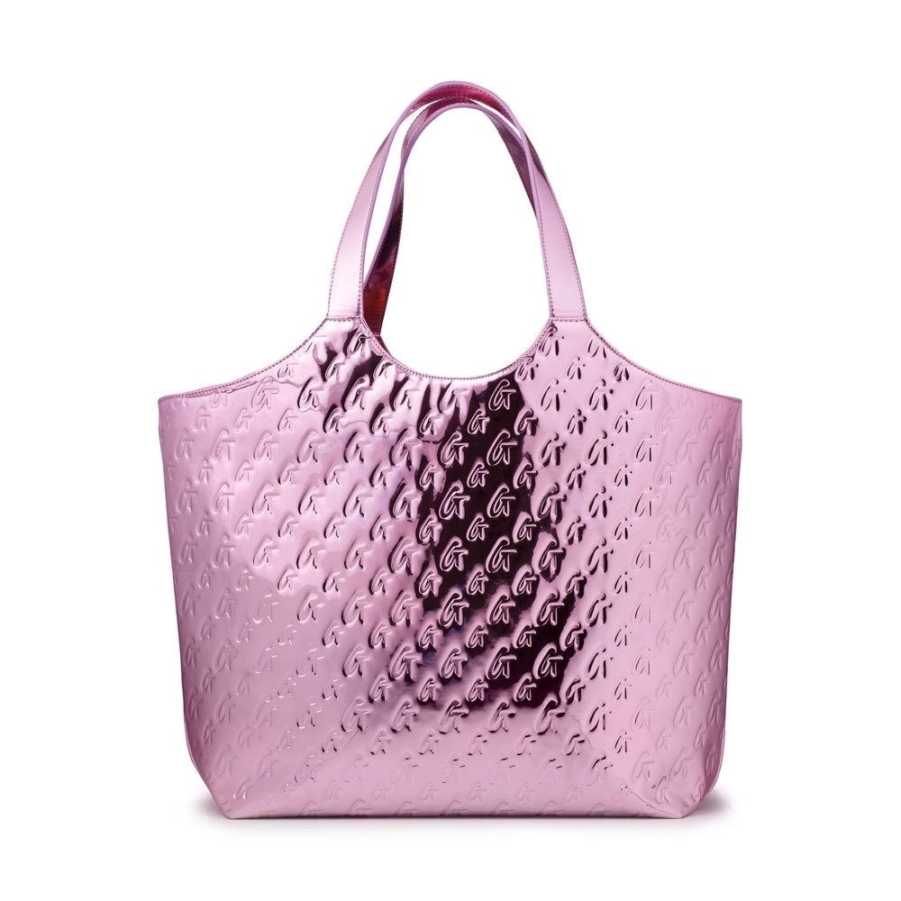 BRAND NEW- Glamaholic Metallic Monogram Maxi Tote